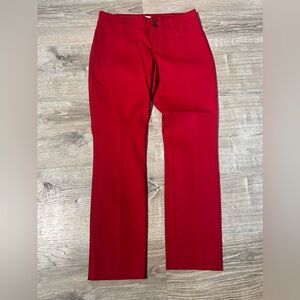 Anthropologie The Essential Slim Red Pants-‎ 0